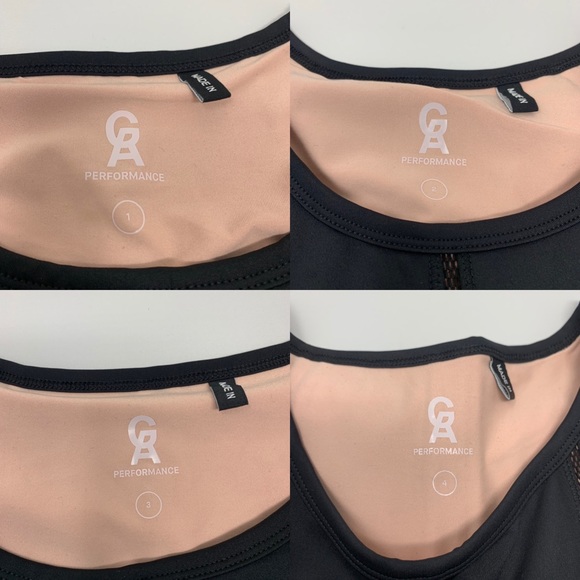 Good American Mixed Mesh Black Athletic Crop Top - Picture 8 of 8